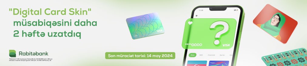 “Digital Card Skins” dizayn müsabiqəsində iştirakla bağlı müraciətlərin çoxluğunu nəzərə alaraq dizaynerlər üçün fürsət yaratdıq! 💚