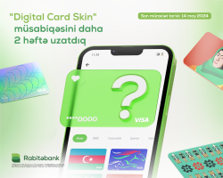 “Digital Card Skins” dizayn müsabiqəsində iştirakla bağlı müraciətlərin çoxluğunu nəzərə alaraq dizaynerlər üçün fürsət yaratdıq! 💚